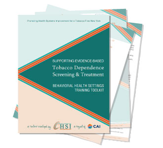 Evidence-Based Tobacco Dependence Screening & Treatment - Behavioral Health Settings Training Toolkit